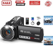 Camcorder Video Camera 4K HD 80MP Vlogging Camera for YouTube IR Night Vision...