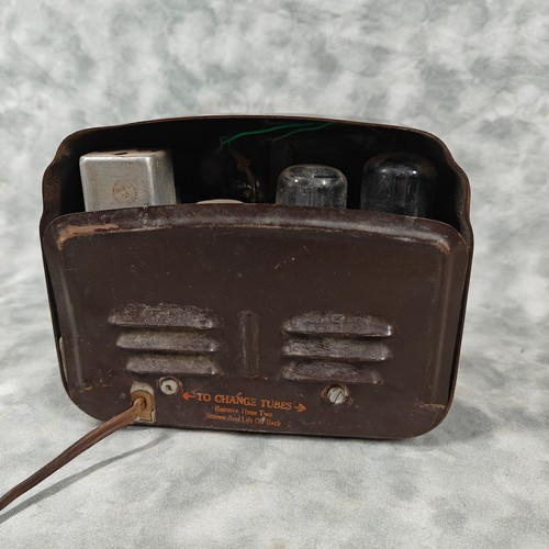 Vintage Arvin 441T 1940s Brown Bakelite Tube Radio No Power Parts/Repair - Picture 4 of 8