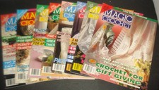 Lot 8 Vtg 90s MAGIC CROCHET Magazines Chart Crochet Patterns Filet Doilies More