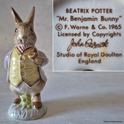John Beswick Studio of Royal Doulton England 4 '' MR. BENJAMIN BUNNY BP4 Figurine