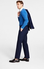  95 BRAND NEW MICHAEL KORS Mens 38x30 Navy Stretch Newbury Dress Pants/Slacks