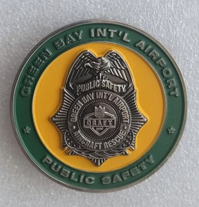GREEN BAY NFL DRAFT Airport Public Safety CHALLENGE COIN police fire rescue WI
