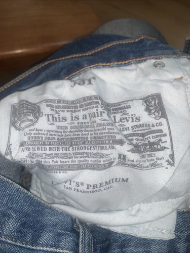 Levis 501 Strauss & Co Unisex Straight Fit Denim Jeans Free postage - Picture 11 of 12