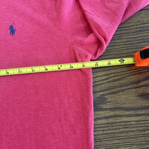 Polo Ralph Lauren Men's Sz M Pink Red 1/4 Zip Performance Sweatshirt Pullover - Picture 5 of 8