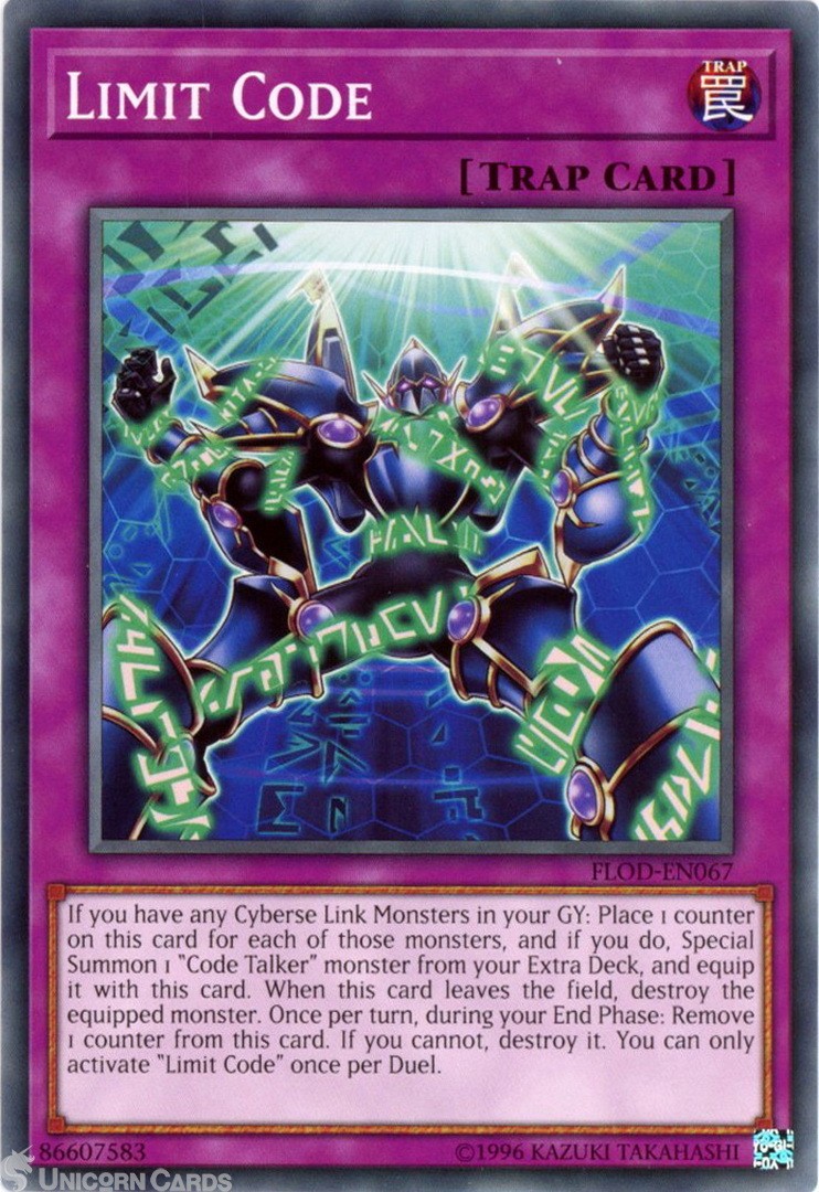FLOD-EN067 Limit Code Common UNL Edition Mint YuGiOh Card