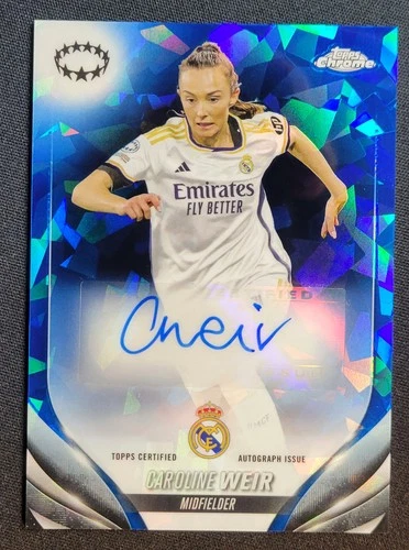 2022-23 Topps Chrome Sapphire UEFA Women's Champions League - Caroline Weir Auto