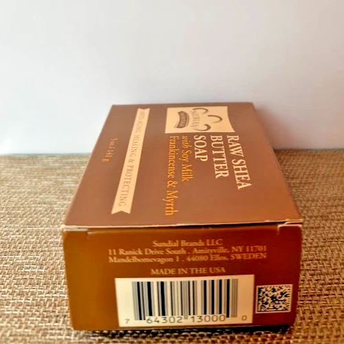 Nubian Heritage  Raw Shea Butter Soap with Soy milk Frankincense& Myrrh 5 oz - Image 2 of 2