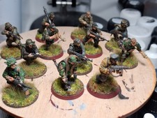 Bolt in action28mm miniatures german panzer grenadiers waffen ss 12pcs