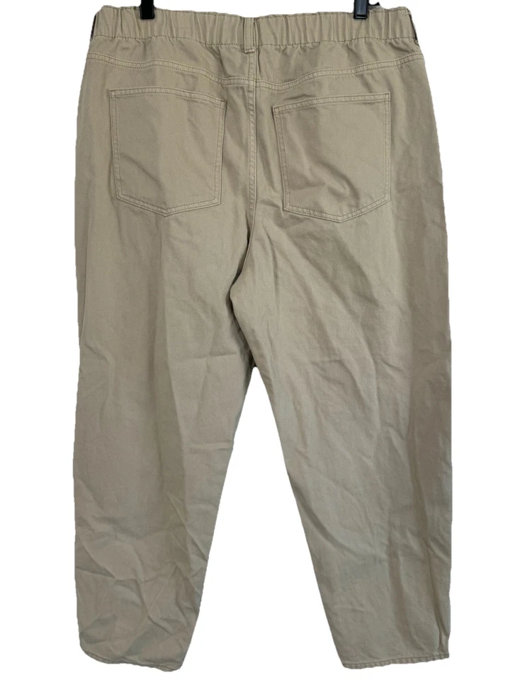 H&M Women’s Mom Jeans Size 14 High Waist Baggy Loose Fit Blue Denim 34x26 Zipfly - Image 2 of 4