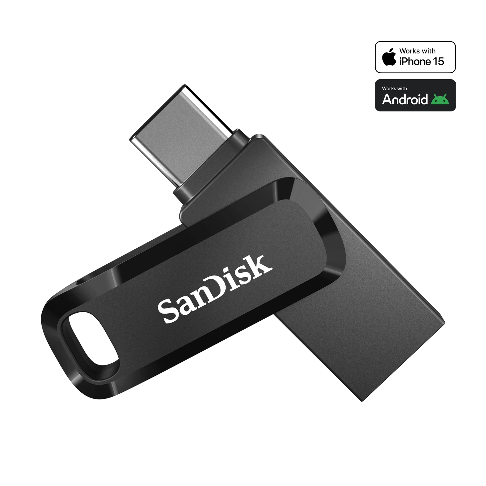 SanDisk 64GB Ultra Dual Drive Go USB Type-C Flash Drive, Black