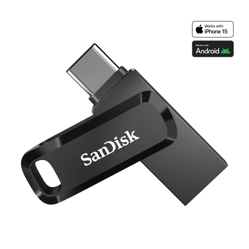 SanDisk 64GB Ultra Dual Drive Go USB Type-C Flash Drive, Black - Thumbnail 2
