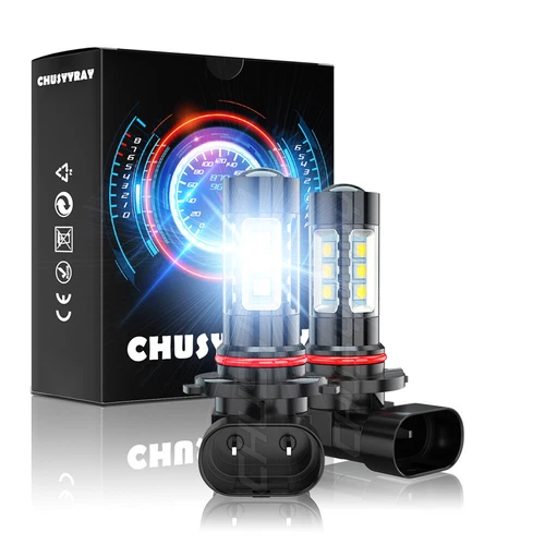 PAIR LED Fog Driving Light Bulbs 9005 H10 9145 9140 6000K White High Power Kit