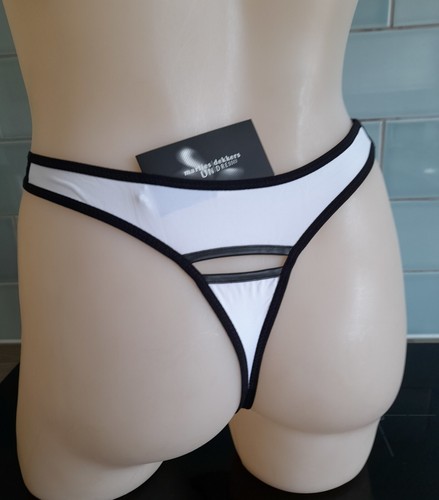 Marlies Dekkers White/Black Double String Sided High Leg Thongs 74931 - Picture 4 of 22