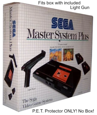 CONSOLEBOXES P.E.T. Plastic Box Protector for Sega Master System 1 Plus Console Box