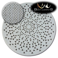 MODERN SISAL Cream Circle Rug "FLAT" Flat Weave Easy to Clean