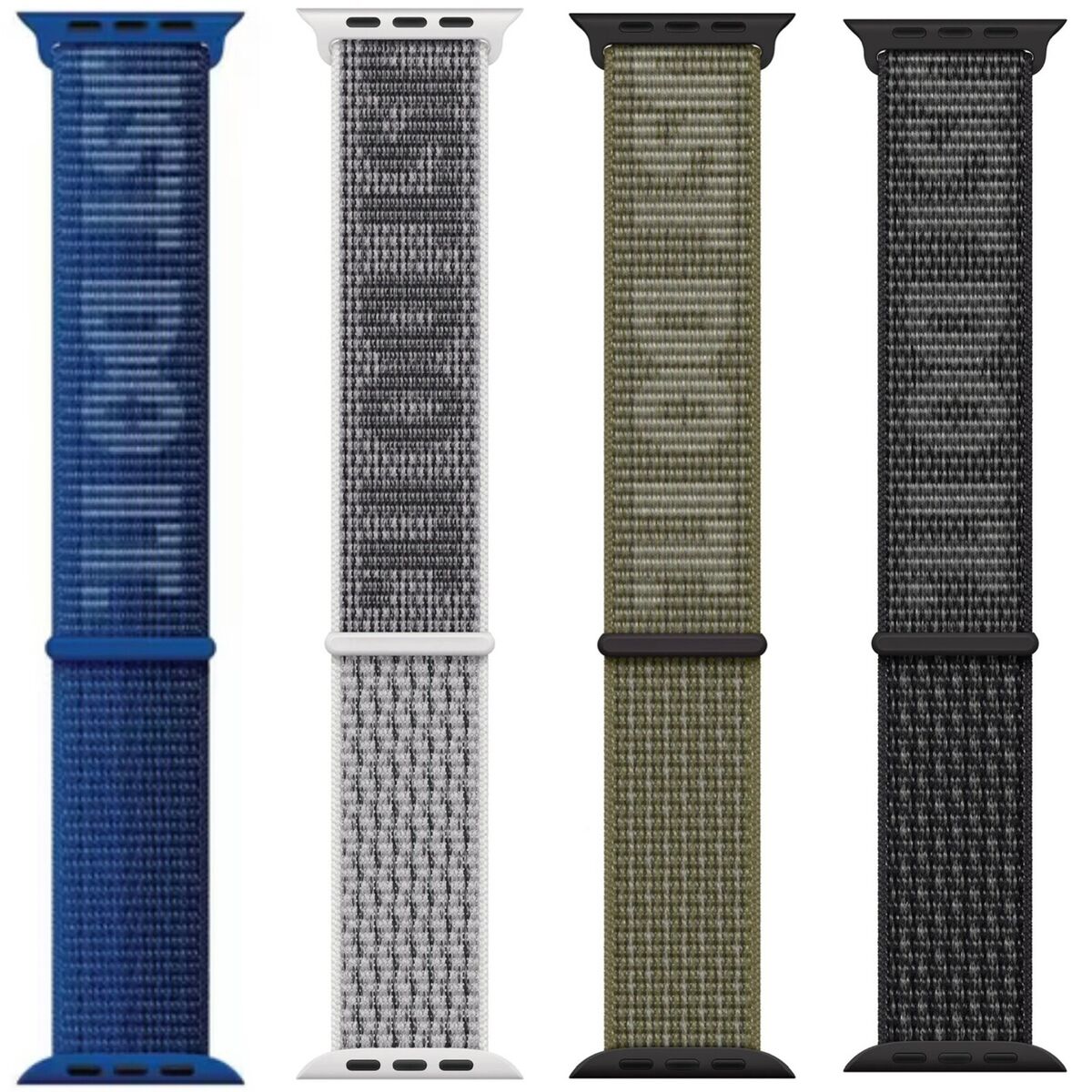 Genuine Apple Watch Nike Sport Loop Black Navy White Sequoia Genuine Apple Watch Nike Sport Loop Black Navy White Sequoia