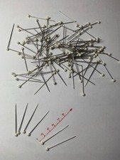 100 Perlkopfnadeln,Buntkopfnadeln, Dekonadel,Kl&ouml;ppelnadeln,sehr stabil 0,90x47mm
