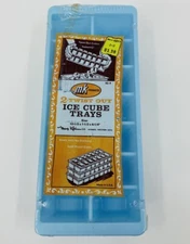 Vintage NOS Max Klein MK Products Ice Cube Trays Blue USA Made Twist Out