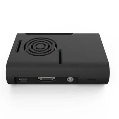 KUNTECH Raspberry Pi 4 Protective Black Case Model B +heatsink +Cooling Fan