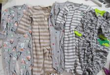 Lot of 5 Carter's Boys Infant 6 - 9 Months Footed Outfit with Feet EUC Bear Ball