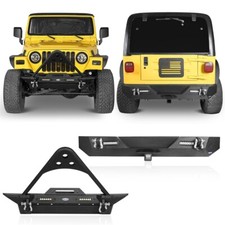 Rear Bumper Or Front Bumper W D-rings Led Lights For Jeep Wrangler Tj 97-06