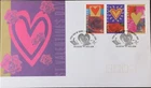 Australia 1995 - Valentine's Day, Strip of 3 FDC - Postmarked Valentine NSW 2280