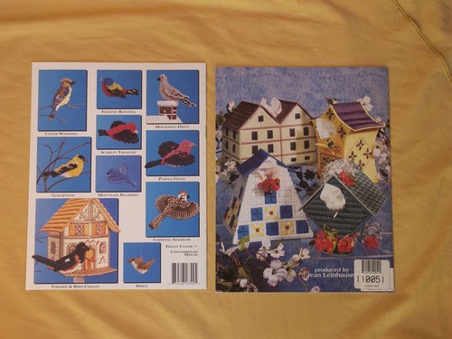 6 Plastic Canvas Butterflies Birds Birdhouse Shelf Sitters Coffee Laundry Toys - Picture 2 of 3