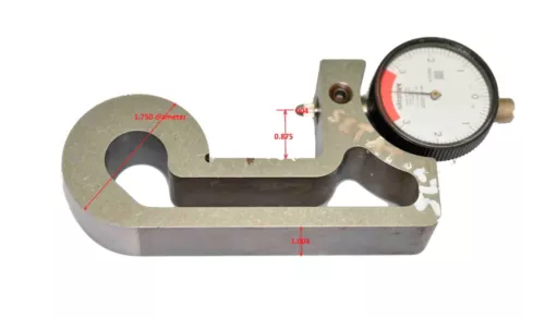Mitutoyo Thickness Gauge + No. 1910F 72 Dial Indicator +/-.003 i .0001"