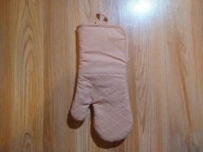 Figmint  Cotton Oven Mitt Terra Cotta Terry Lining Silicone Grip Hanging Loop
