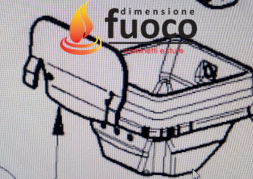 ASSIEME BRACIERE STUFA PELLET EXTRAFLAME Mod Rosy Karolina 363695055114 - Foto 2