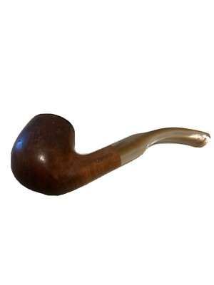 Vintage Stefano Santambrogio Tortoiseshell Fine Smoking Estate Bent Pipe Italy
