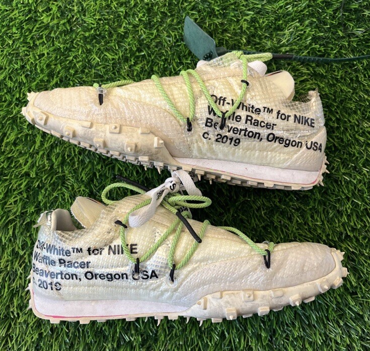 Nike x Off-White Waffle Racer Electric Green Womens Size 7.5