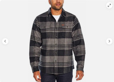 Orvis Men s Heavyweight Double Brushed Flannel Shirt Ale Gray Plaid, M NWT