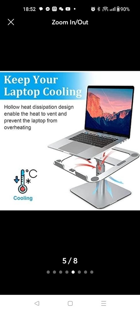 360° Rotating Ergonomic Laptop Stand – Adjustable Desk Riser for Better Posture