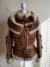 Alberto Feretti Woman 100% Leather Brown Coat Size 42