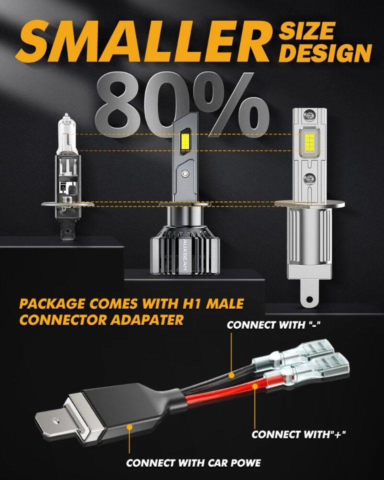 Para Jaguar XK8 1997-2006 4x CANBUS haz alto/bajo 9005+H1 bombillas faros LED 6000K Foto 4 de 4
