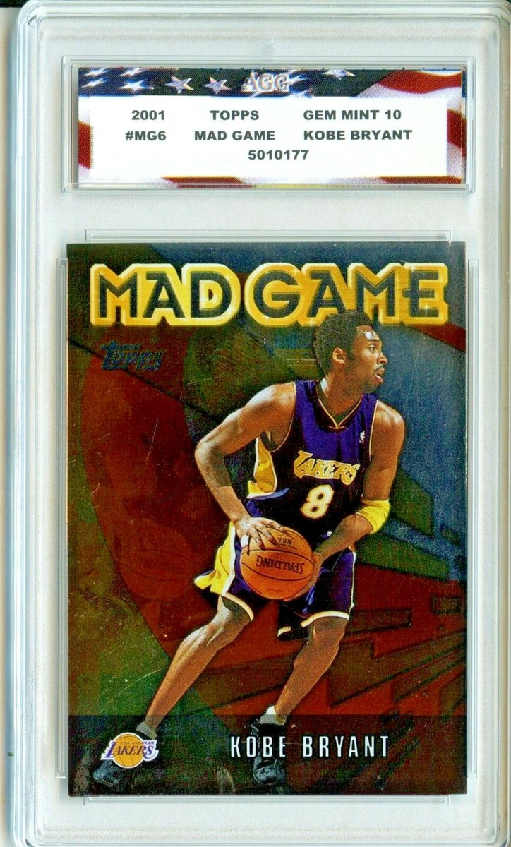 2001 Topps Mad Game #MG6 Kobe Bryant AGC 10 Gem Mint Los Angeles