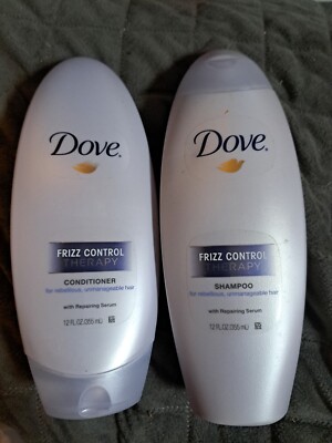 1 Dove Frizz Control Therapy Shampoo 12 oz,&1 Frizz Control Therapy Conditioner 