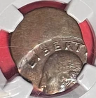 QUARTER STRUCK 50% OFF CENTER ON CENT PLANCHET MULTI-ERROR!  NGC MS-65 BN