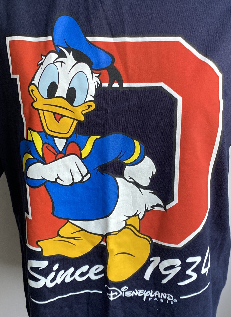 Amazing BNWT 1998 Disney Land Paris Donald Duck T Shirt S/M Rare image 2