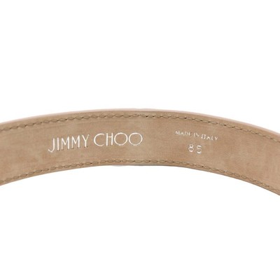 Jimmy Choo Belt Studs Star Pink Leather Silver Hardware  display picture 1