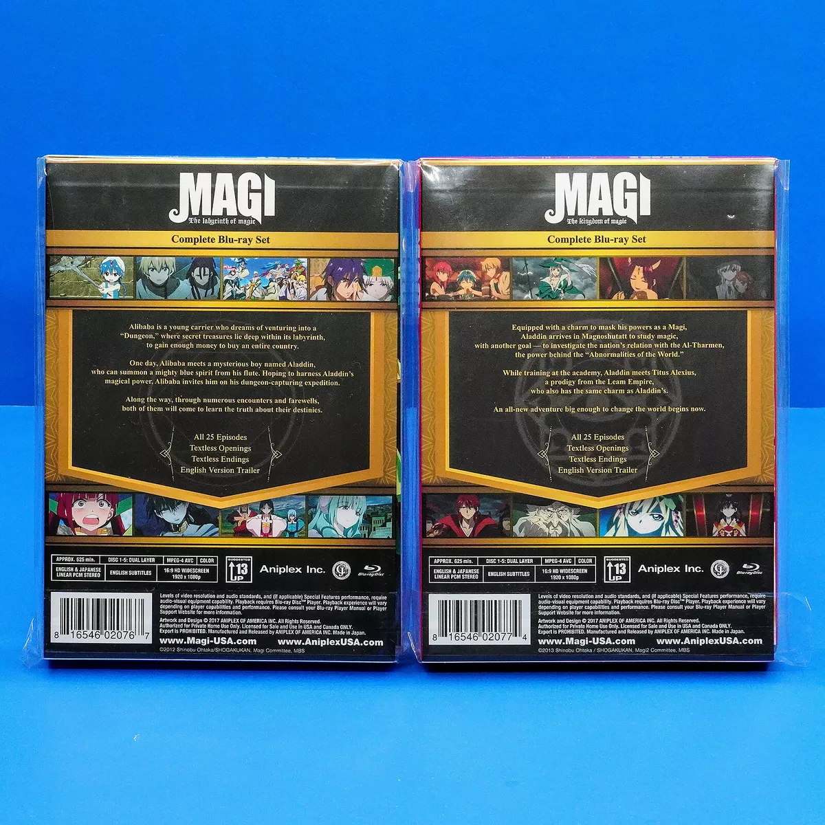 Magi The Labyrinth & Kingdom of Magic Complete Anime Series Blu