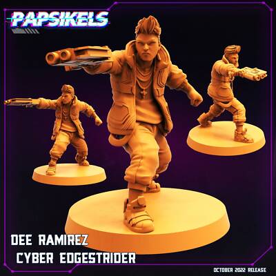 Dee Ramirez Cyber Girl | Resin Miniature | Sci fi | Cyberpunk Mini | Papsikel
