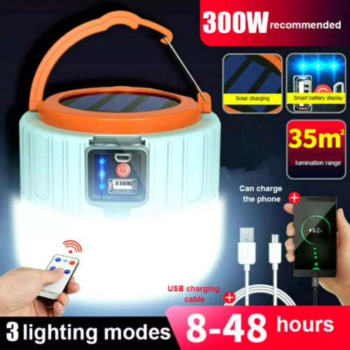 Solar LED Camping Lantern, USB Rechargeable, Portable Emergency Light for Outdoo - Imagen 6 de 14