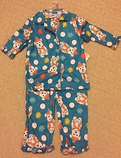 NEW Girls Size 5/6 2 Piece Puppy Dog Flannel Pajamas PJ'S Set