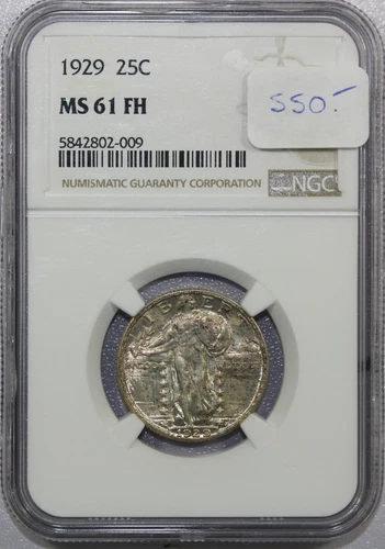 1929 STANDING LIBERTY QUARTER MS61 FH NGC