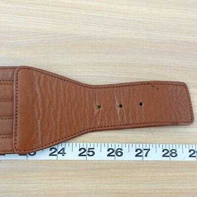 VALENTINO GARAVANI Belt 65 26 XS Brown Corset Leather Cinch  display picture 2