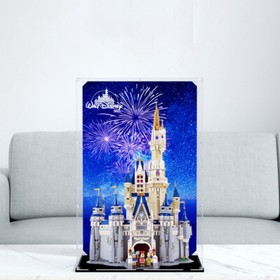 Acrylic display case with logo for Lego The Disney Castle 71040 43222 Light USA