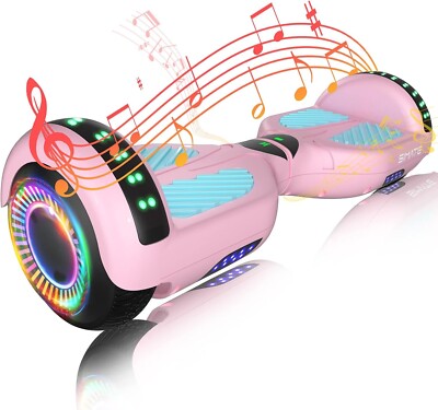 Self-Balancing Bluetooth Hoverboard with Colorful LED Lights - Fun for All Ages^