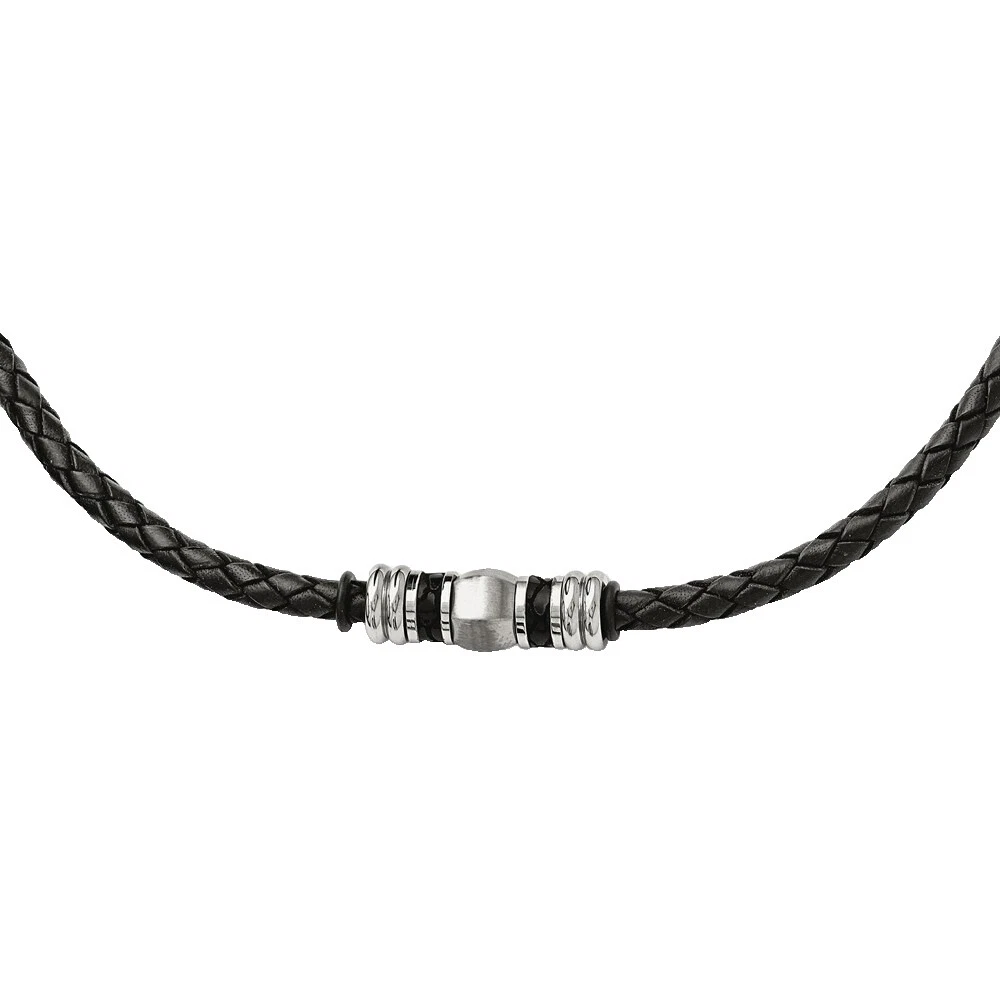 Chisel Leather Stainless Steel Fashion Necklaces & Pendants